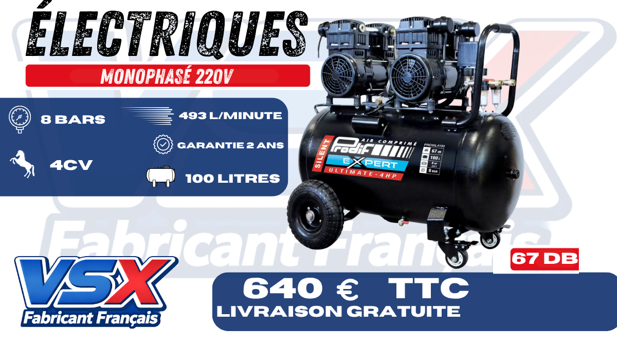 Kompressor 100 Liter 4CV PRODIF SILENT