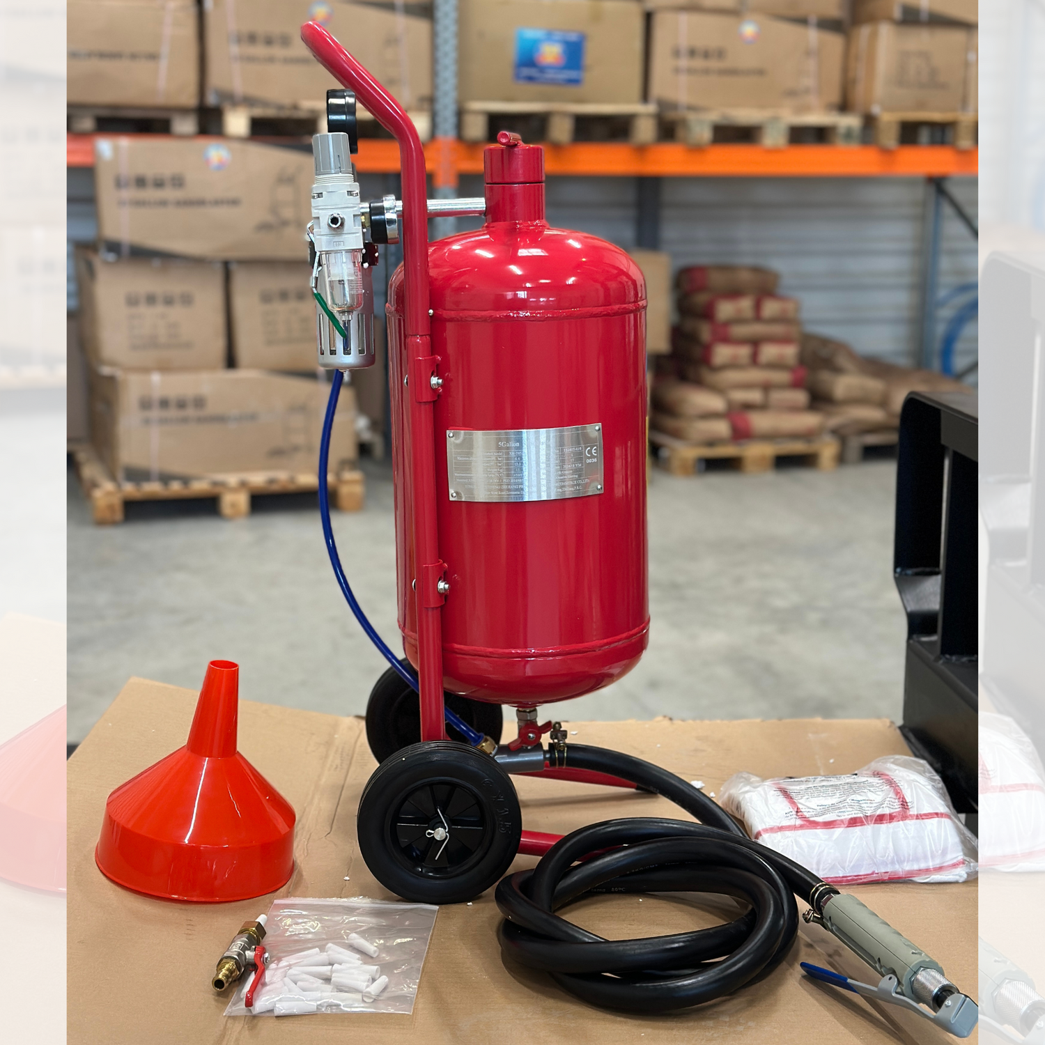 Chorro de arena VSX Air-Gum de 40 litros