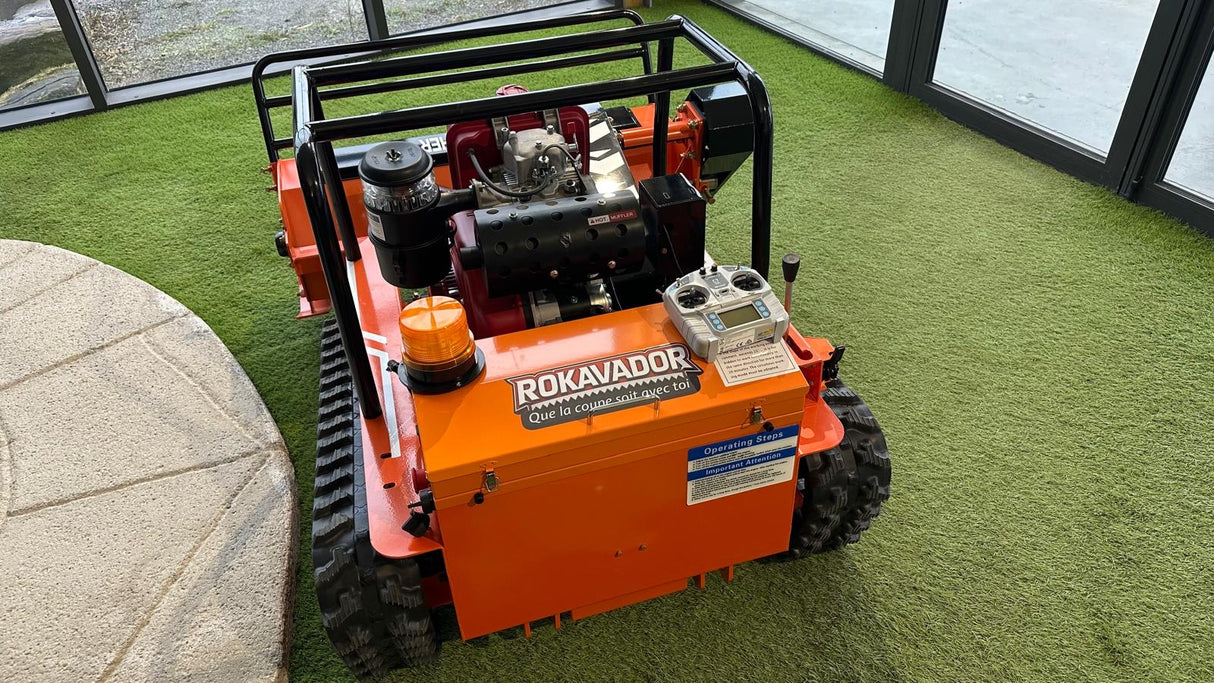 Tondeuse Débroussailleuse à chenilles télécommandée hybride DIESEL ROKAJABBA