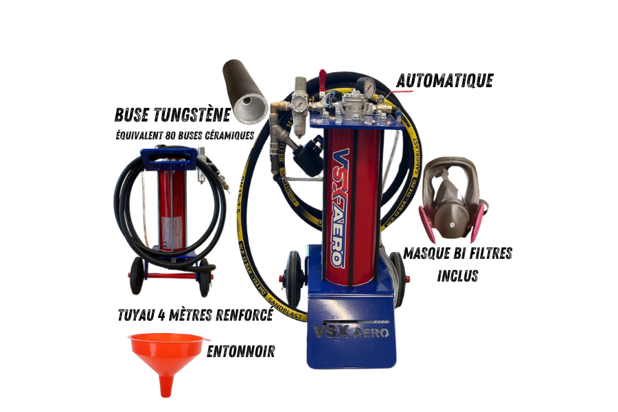 Chorro de arena VSX Air-Gum de 40 litros