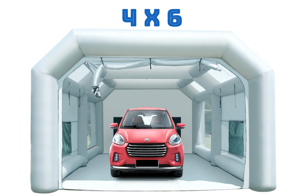 Cabina de pintura Ancho 4 metros x Largo 6 metros x Alto 2,7 metros con soplador de 750W y 450w — Uno