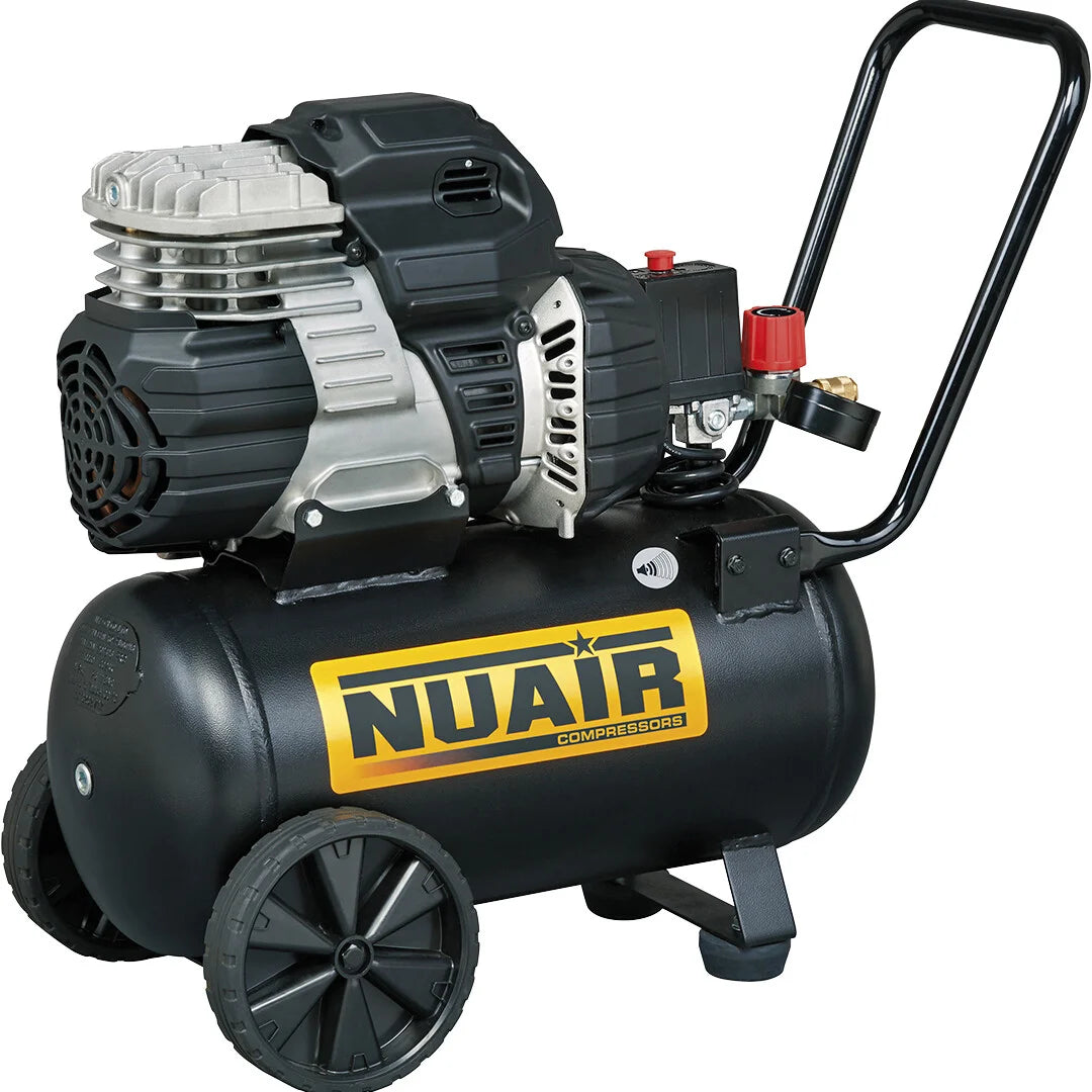 Ölfreier, geräuscharmer Kompressor 1,5 PS, 24 l, 230 VAC – einphasig/Nuair