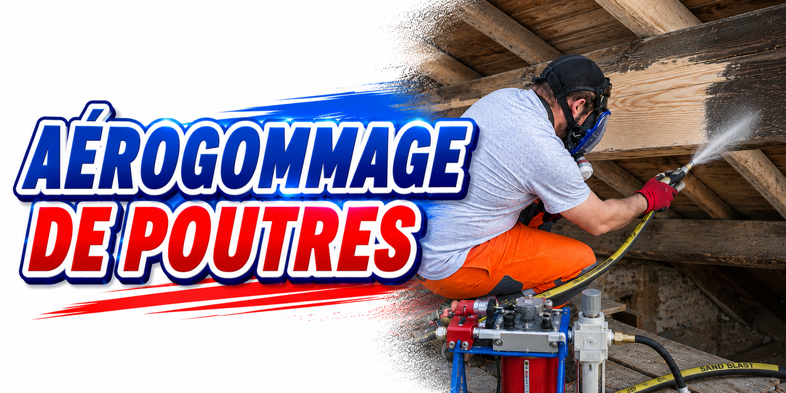 Aérogommage de poutres : le guide VSX pour rénover vos poutres en bois facilement (même avec un compresseur 100L)