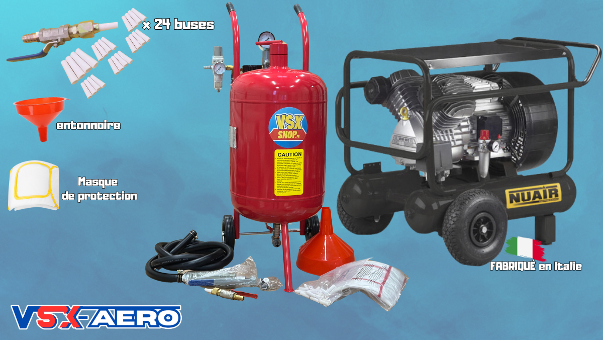 PACCHETTO AEROGRAFO WARRIOR COMPRESSOR