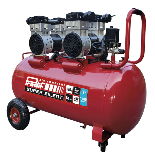 Compresseur silencieux PRODIF 180 litres 4 CV 8 bar - SIL1804