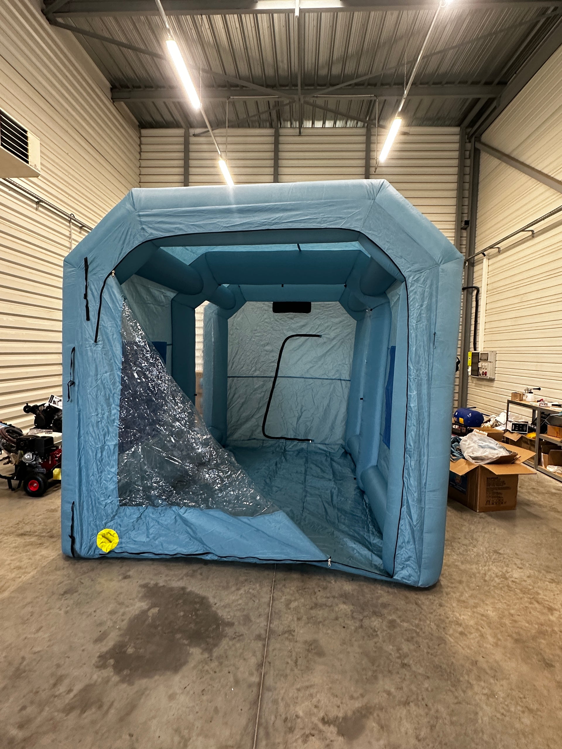 Aufblasbare Lackierkabine, Breite 3 m x Länge 4 m – Höhe 2,75 Meter mi – VSX : Vente en ligne de Sableuses Aérogommeuses - Compresseurs