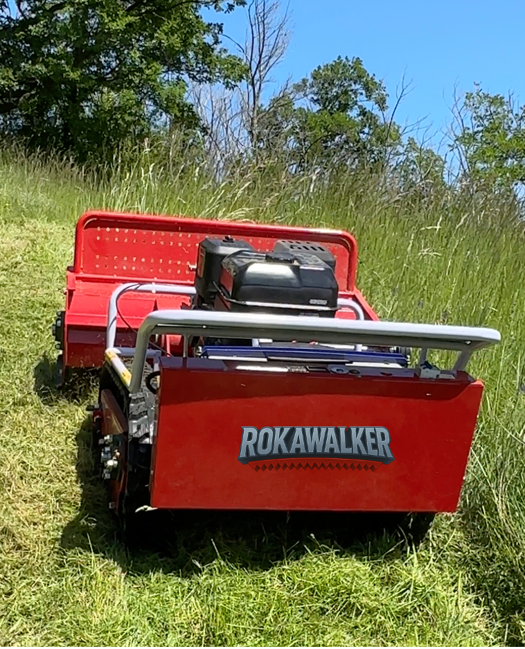 Tondeuse Débroussailleuse à Chenilles Télécommandée Hybride – ROKAVADOR