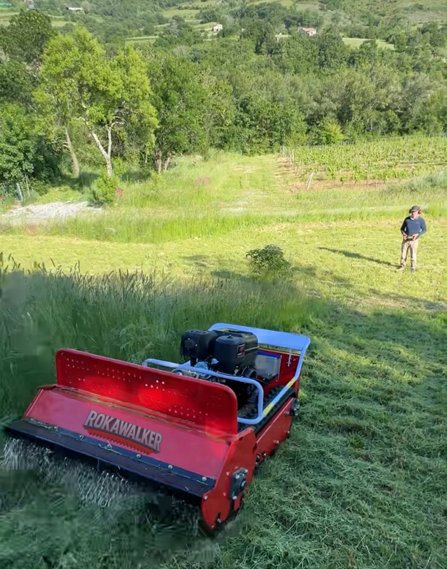 Tondeuse Débroussailleuse à Chenilles Télécommandée Hybride – ROKAVADOR