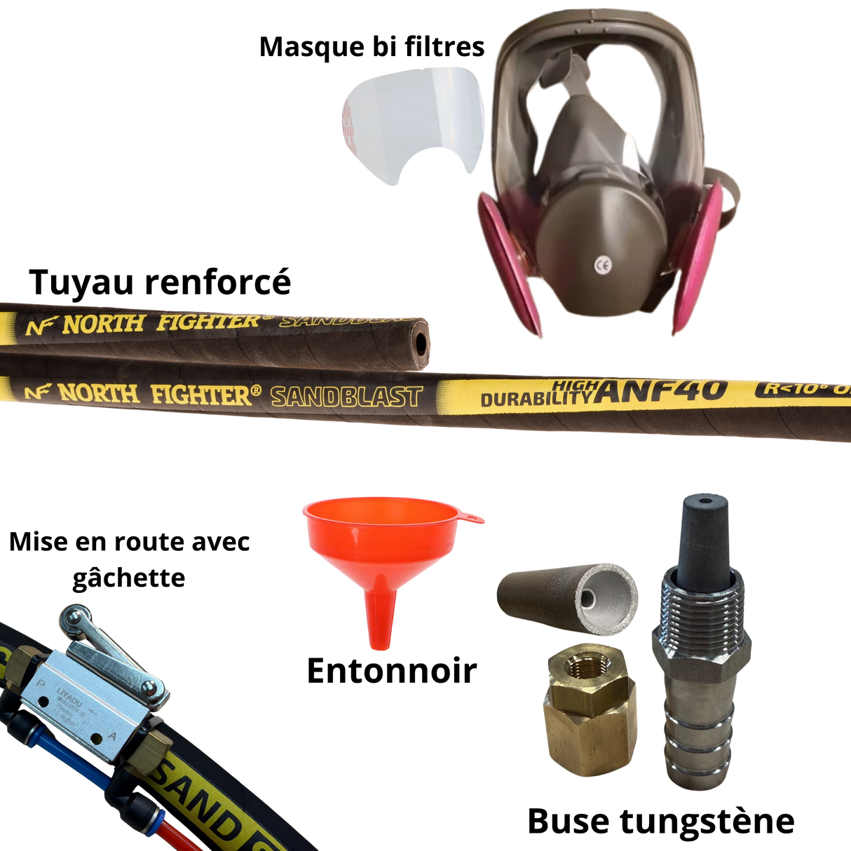 Chorro de arena VSX Air-Gum de 40 litros