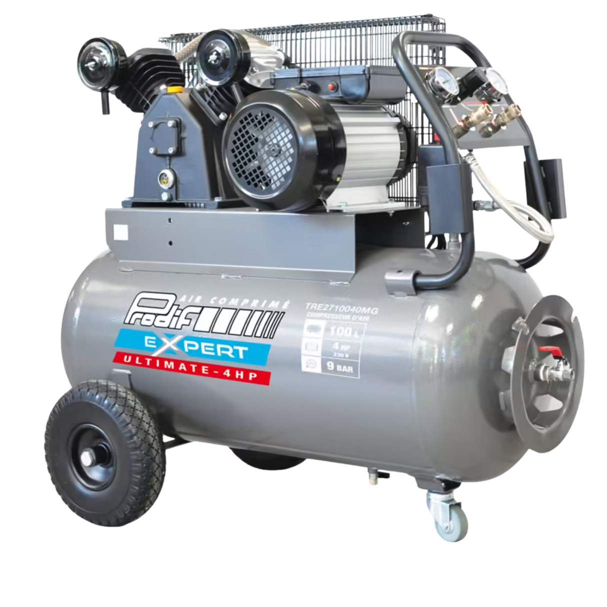 Compresseur Ultimate 100L Seconde Life Grade A+ – 4CV Haute Performance pour Sablage, Peinture & Atelier