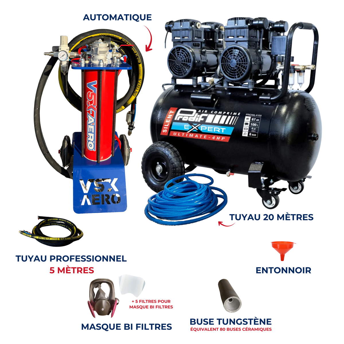 Pack Sableuse aérogommeuse VSX Aéro 8 "LIZY"