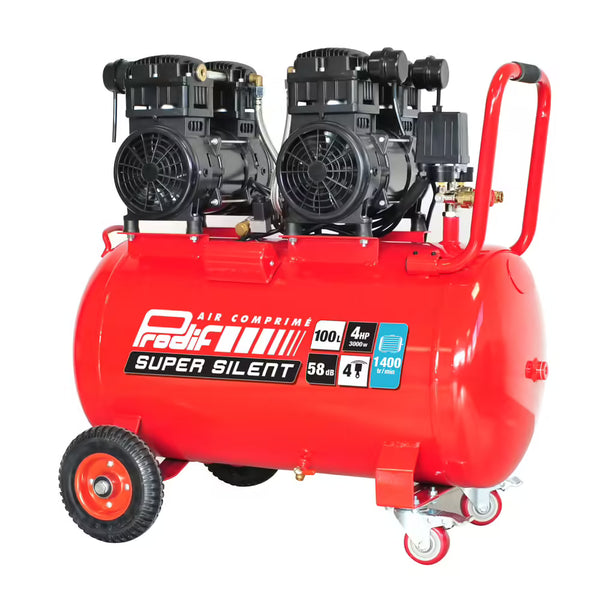 Compresseur Silencieux 100L Seconde Life Grade A+ – 4CV Haute Performance pour Peinture & Outils Pneumatiques