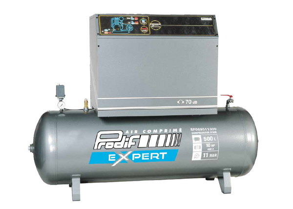 Compresseur insonorisé 500 Litres 10 CV